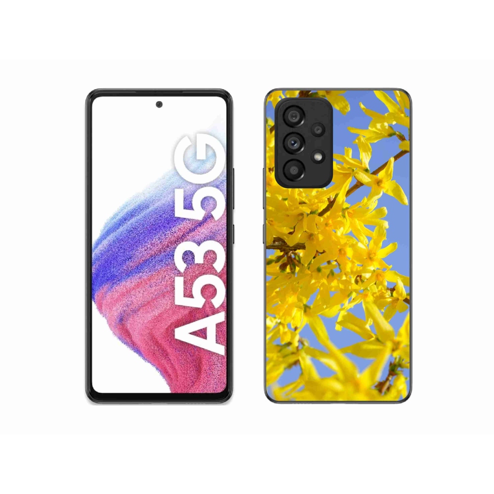Gélový kryt mmCase na Samsung Galaxy A53 5G - žlté kvety