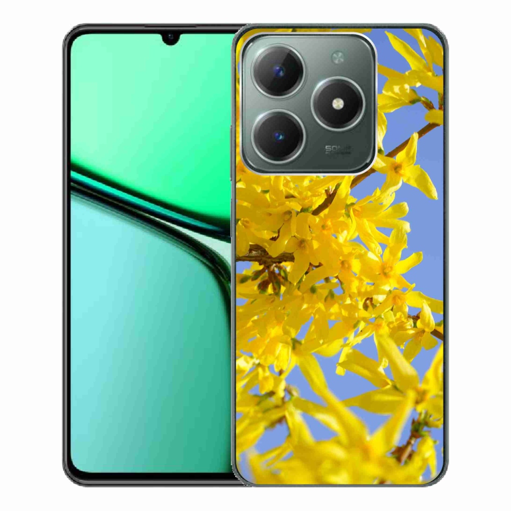 Gélový kryt mmCase na Realme C61 - žlté kvety