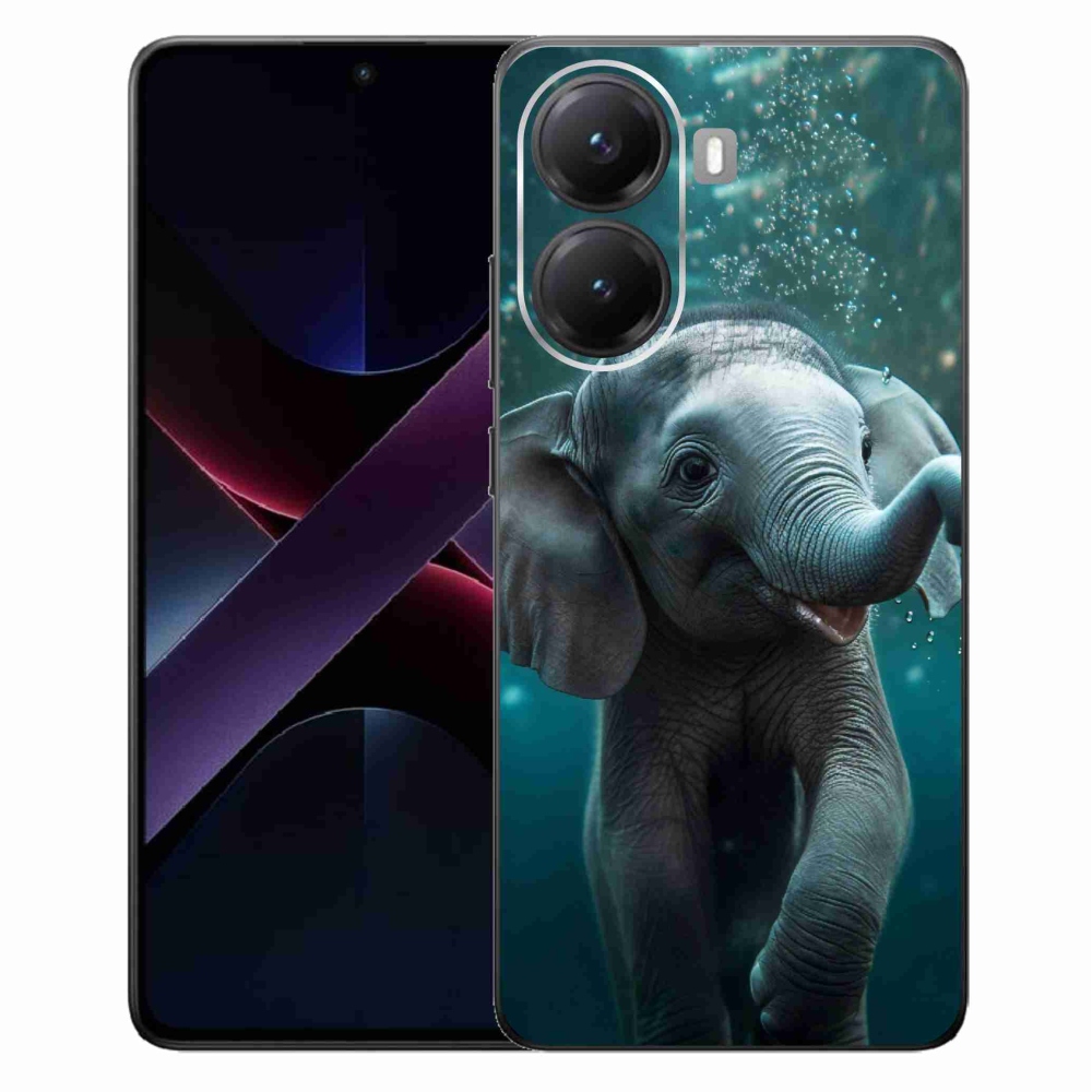 Gélový kryt mmCase na Xiaomi Poco X7 Pro 5G - sloník pod vodou