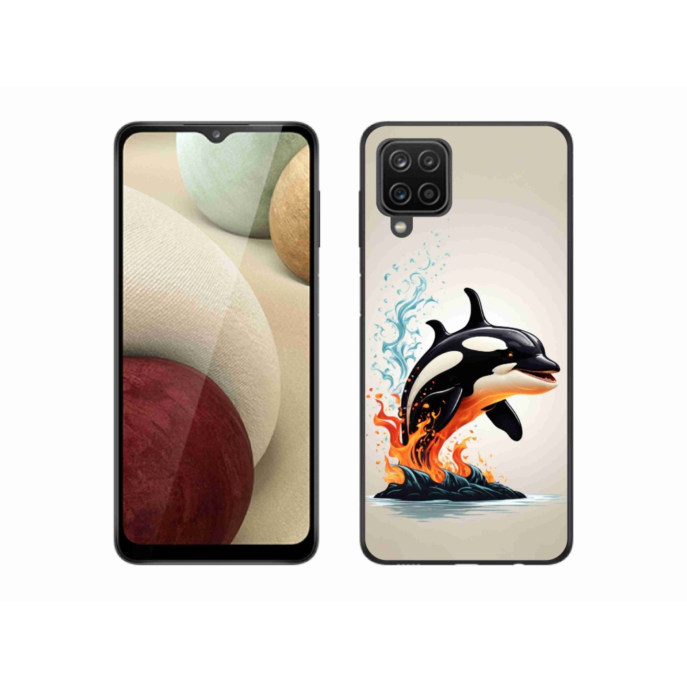 Gélový kryt mmCase na Samsung Galaxy A12 - kosatka