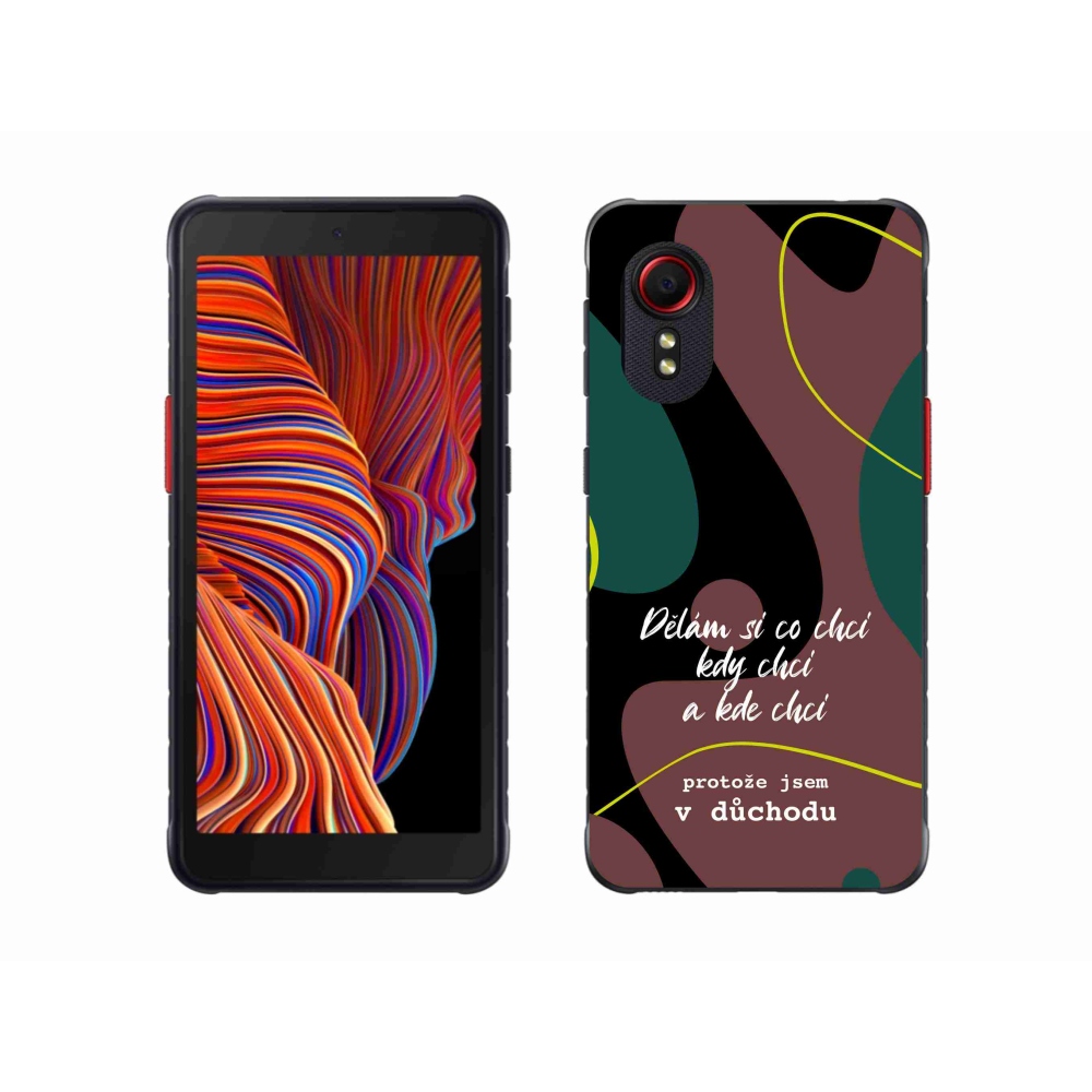 Gélový kryt mmCase na Samsung Galaxy Xcover 5 - vtipný text 10 čierne pozadie