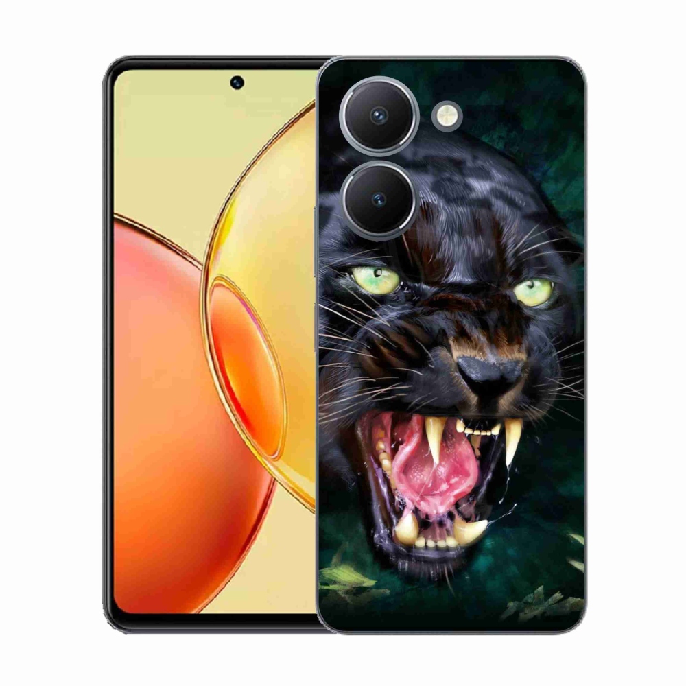 Gélový kryt mmCase na Vivo Y36 - rozzúrený čierny panter