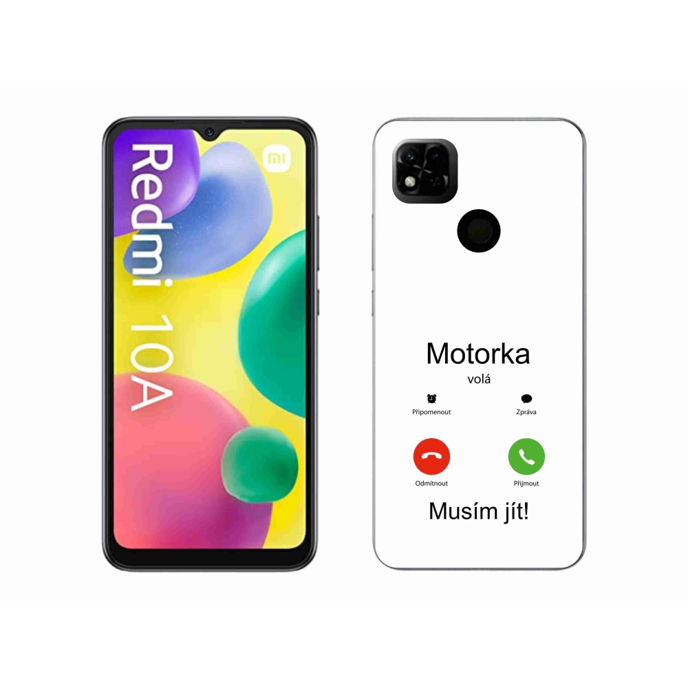 Gélový kryt mmCase na Xiaomi Redmi 10A - motorka volá biele pozadie