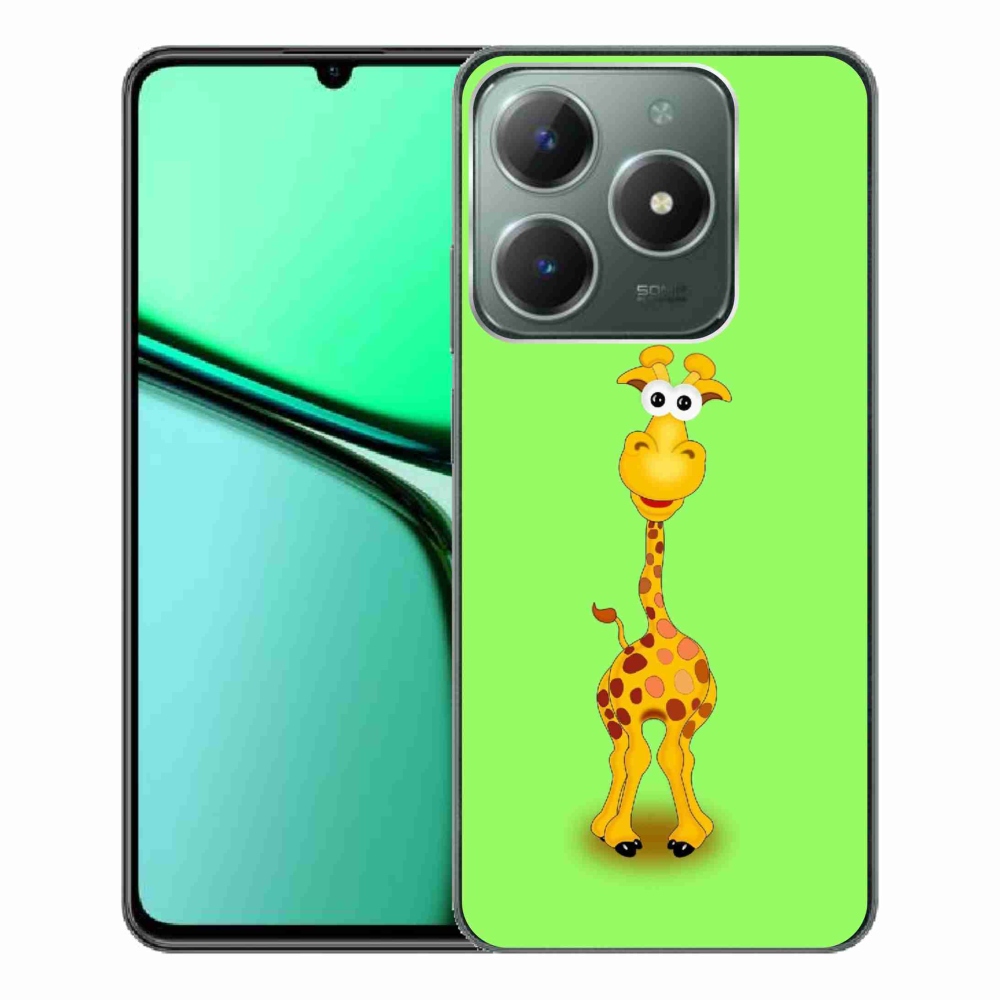 Gélový kryt mmCase na Realme C61 - kreslená žirafa