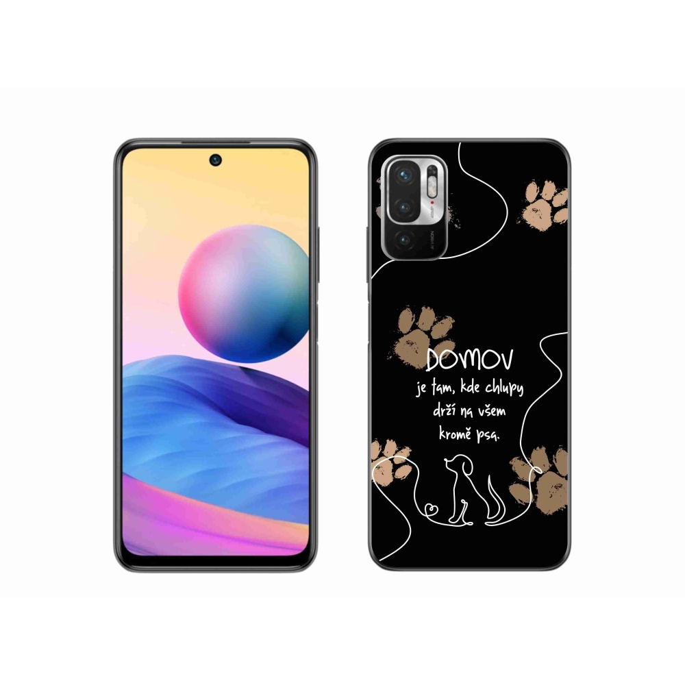 Gélový kryt mmCase na Xiaomi Redmi Note 10 5G - psí motív čierne pozadie