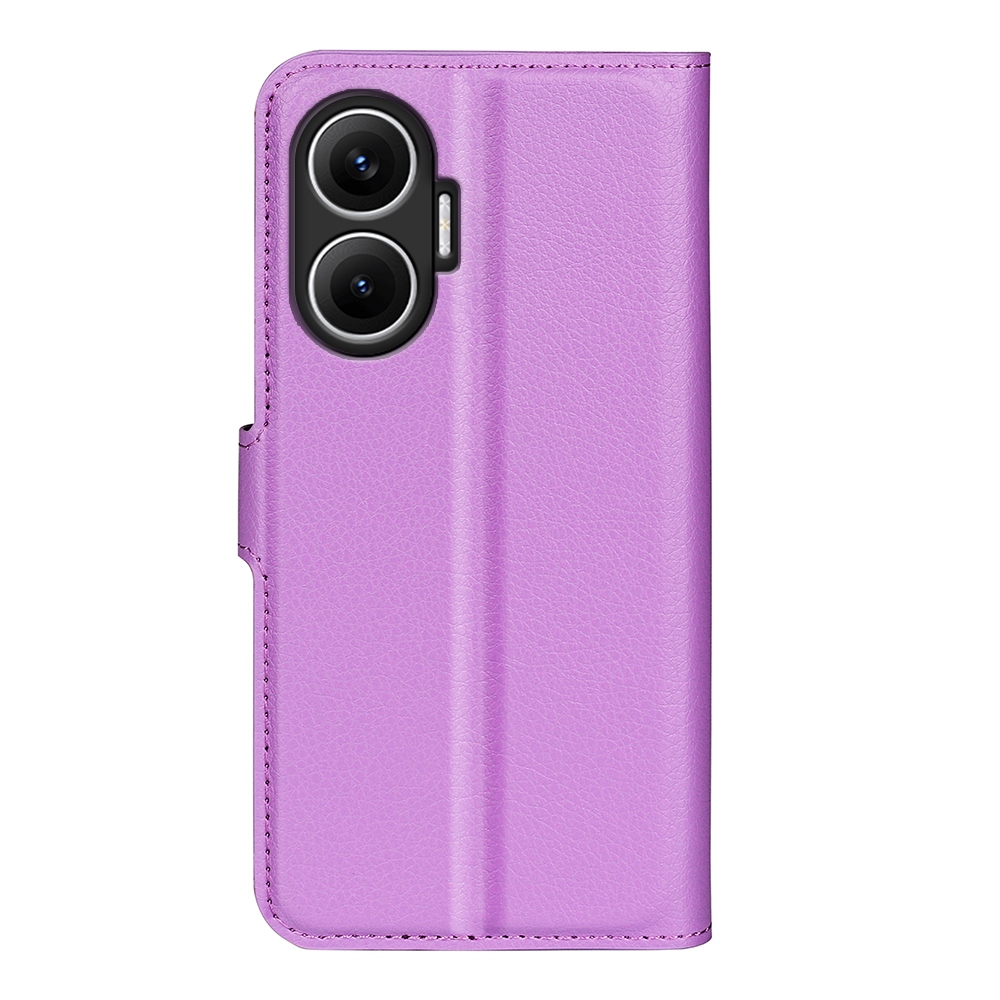 Litchi knižkové puzdro na Xiaomi Poco F7 5G - fialové