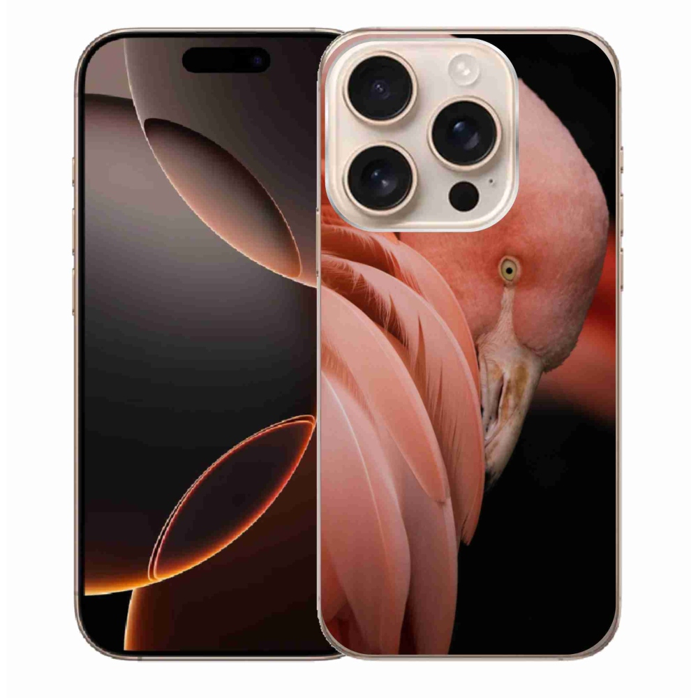 Gélový kryt mmCase na iPhone 16 Pro Max - plameniak 3