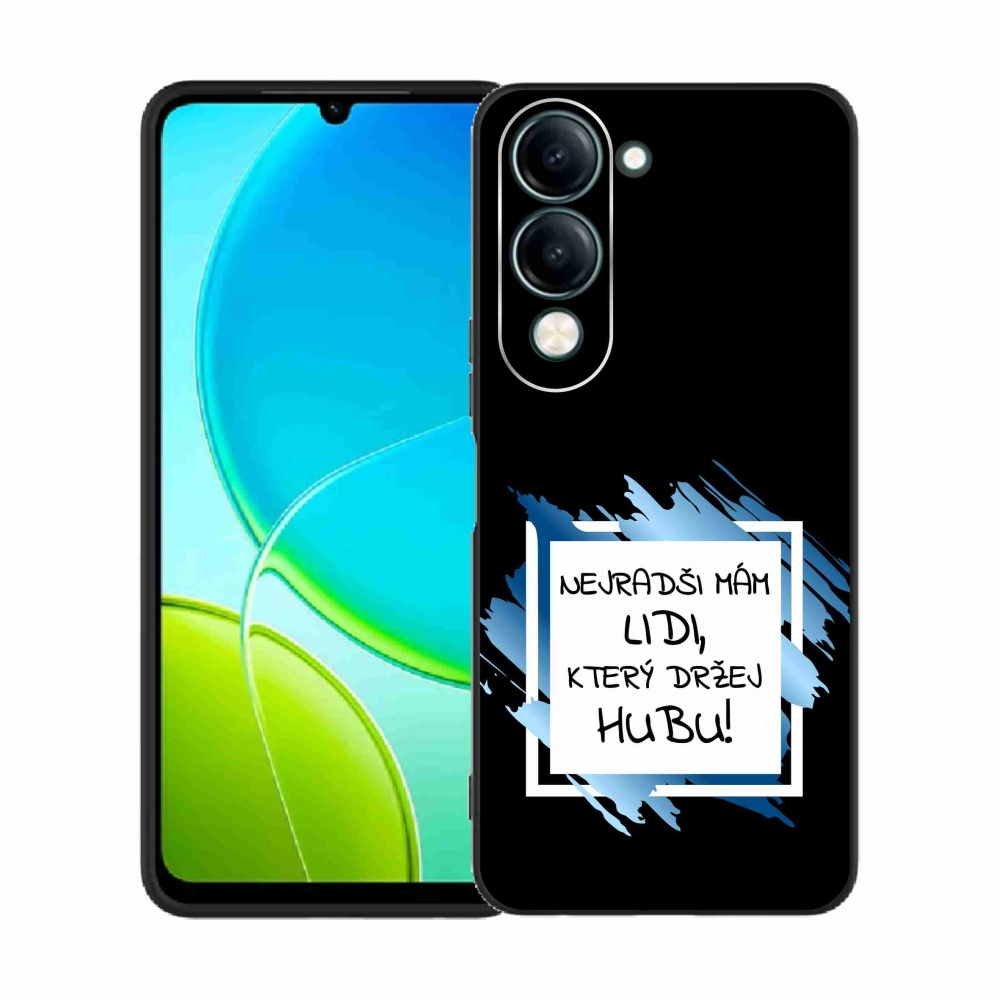 Gélový kryt mmCase na Vivo Y29s 5G - vtipný text 7 bieločierne pozadie