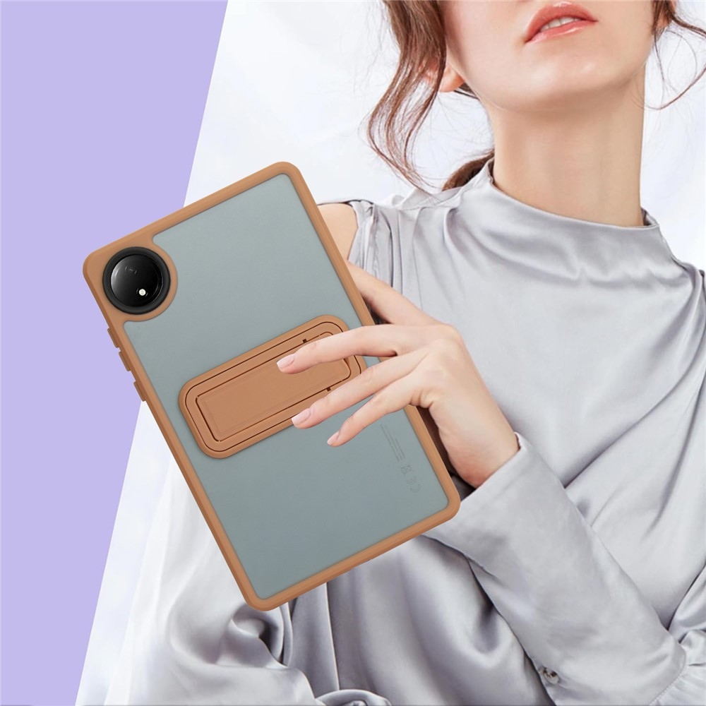 Skiny gélový obal s pevným chrbtom a výklopným stojanom na Xiaomi Redmi Pad SE 8.7 - zlatý