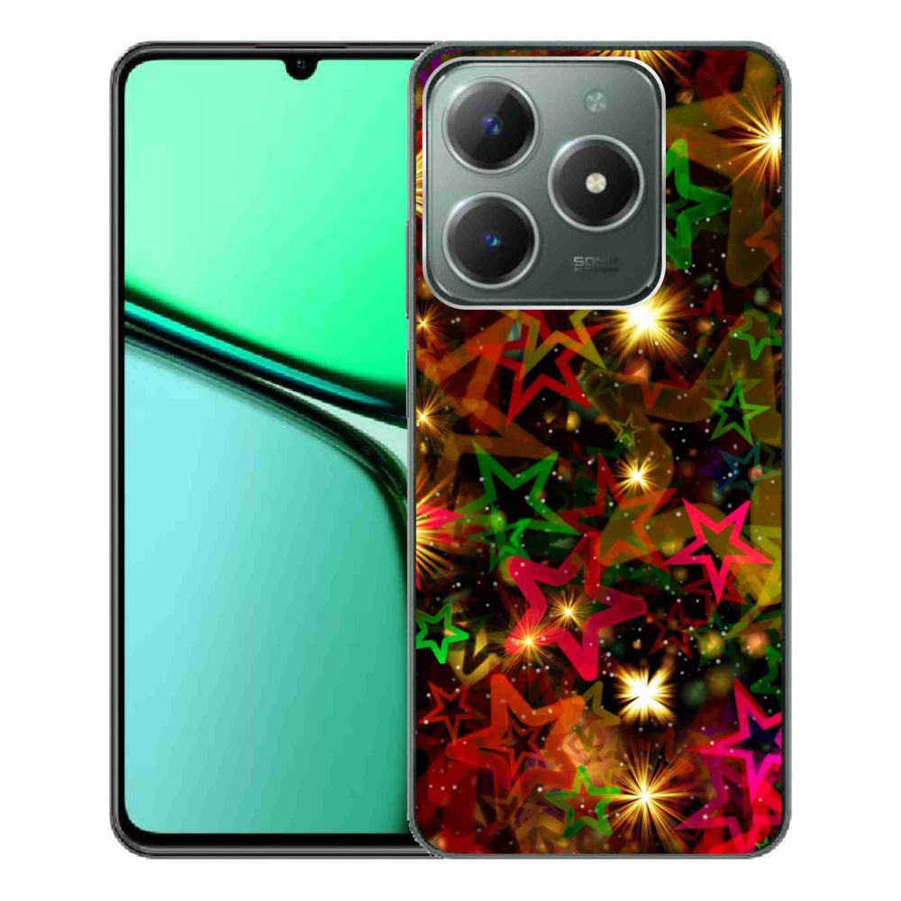 Gélový kryt mmCase na Realme C61 - farebné hviezdičky