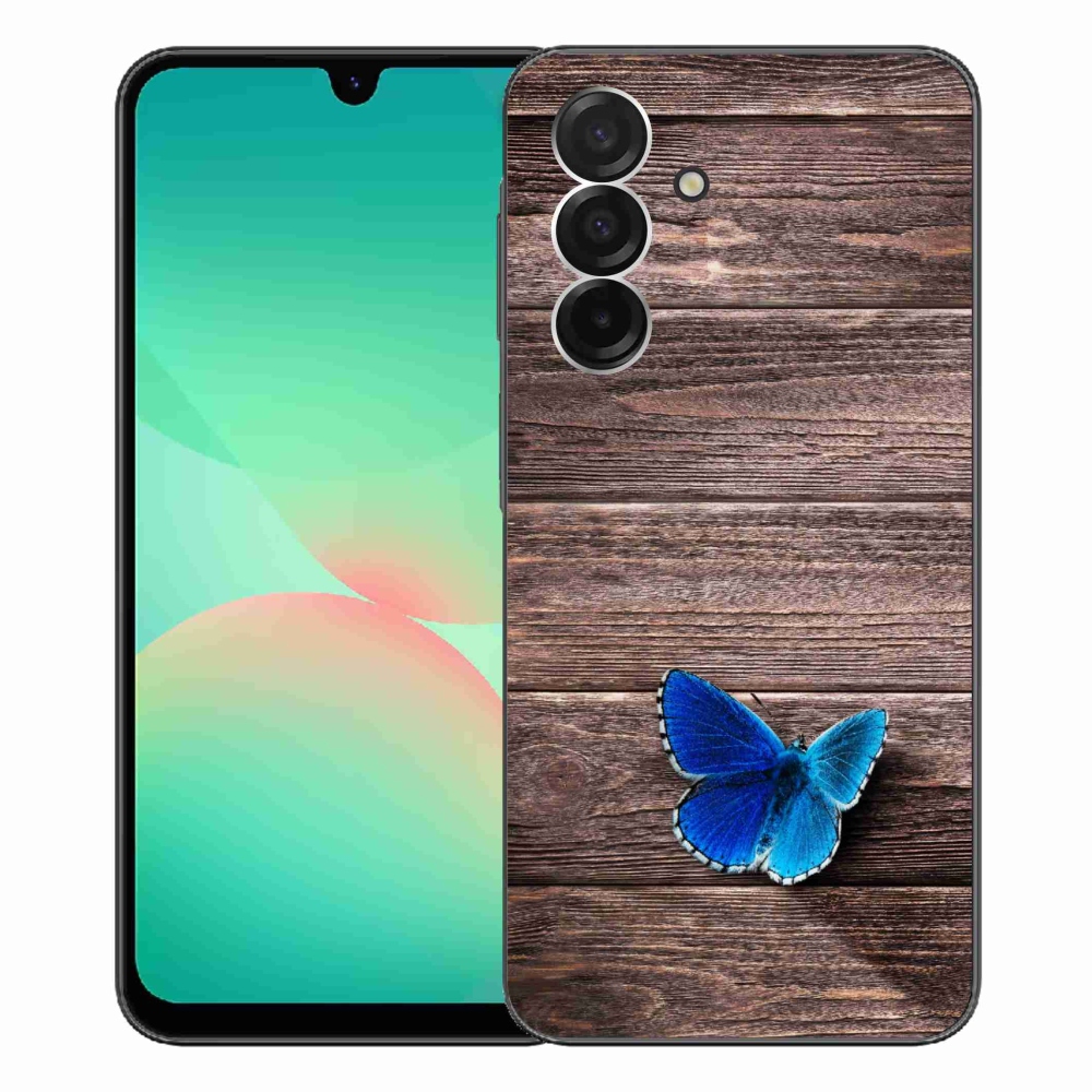 Gélový kryt mmCase na Samsung Galaxy A26 5G - modrý motýľ 1