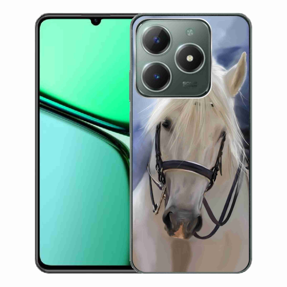 Gélový kryt mmCase na Realme C61 - biely kôň