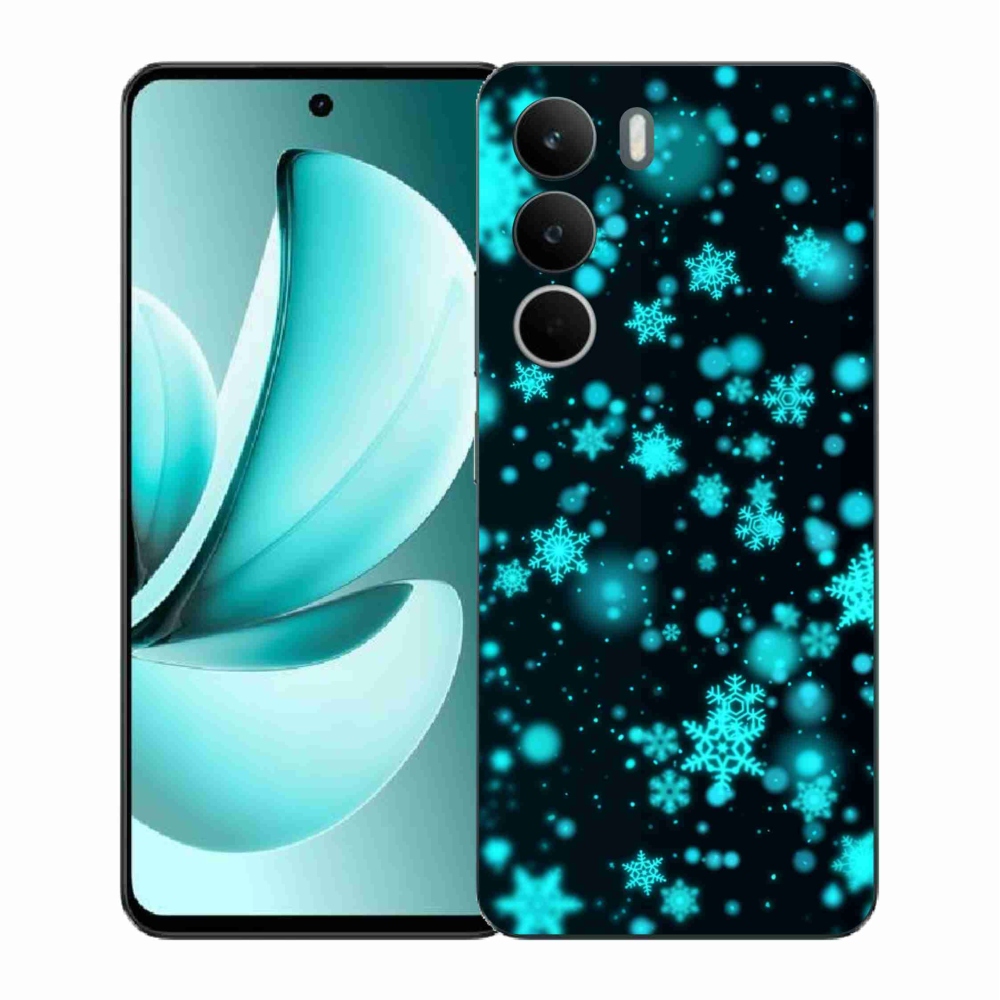 Gélový kryt mmCase na Realme C71 - snehové vločky 1