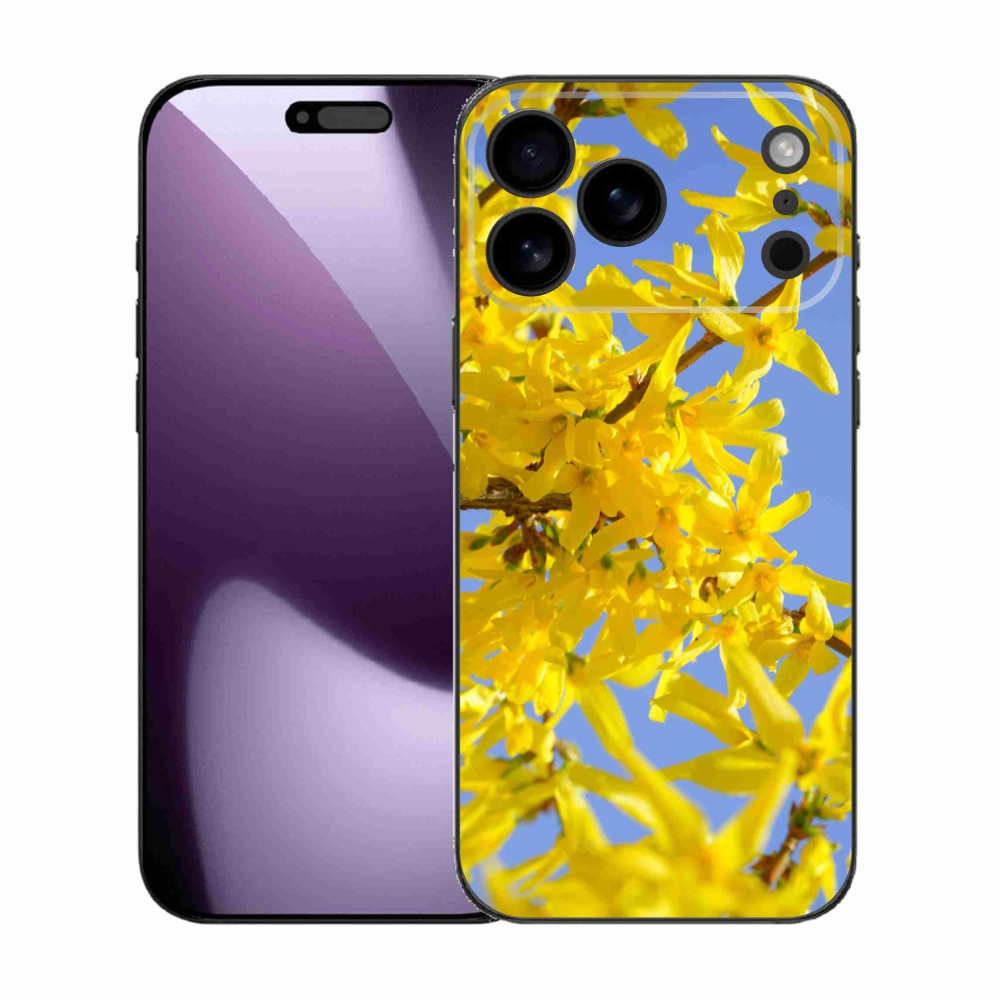 Gélový kryt mmCase na iPhone 17 Pro Max - žlté kvety