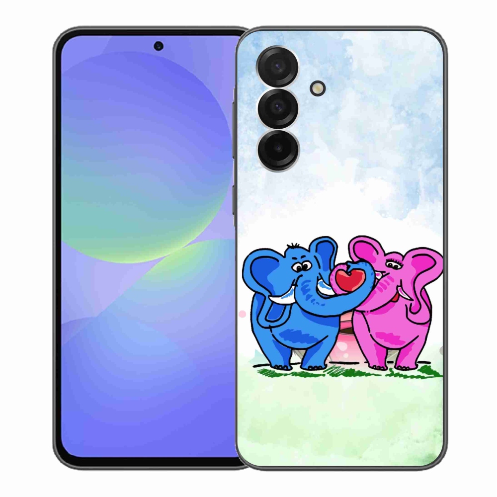 Gélový kryt mmCase na Samsung Galaxy A36 5G - zamilovaní slony