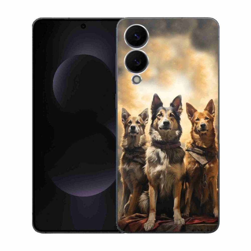 Gélový kryt mmCase na Samsung Galaxy S25 Edge - tri psy