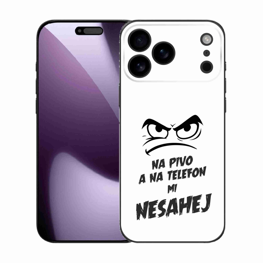 Gélový kryt mmCase na iPhone 17 Pro Max - pivný motív 2 biele pozadie