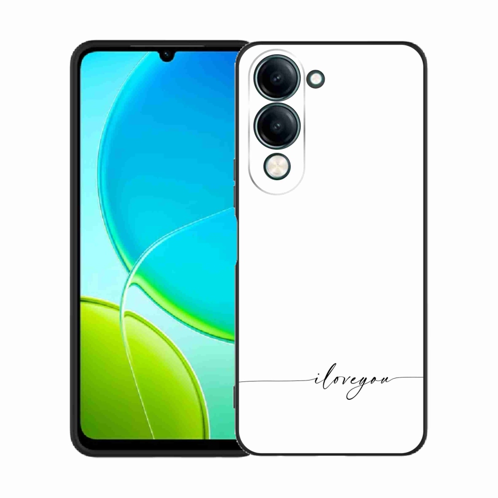 Gélový kryt mmCase na Vivo Y29s 5G - I love you biele pozadie
