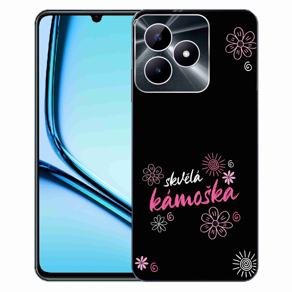 Gélový kryt mmCase na Realme Note 50 - skvelá kamoška čierne pozadie