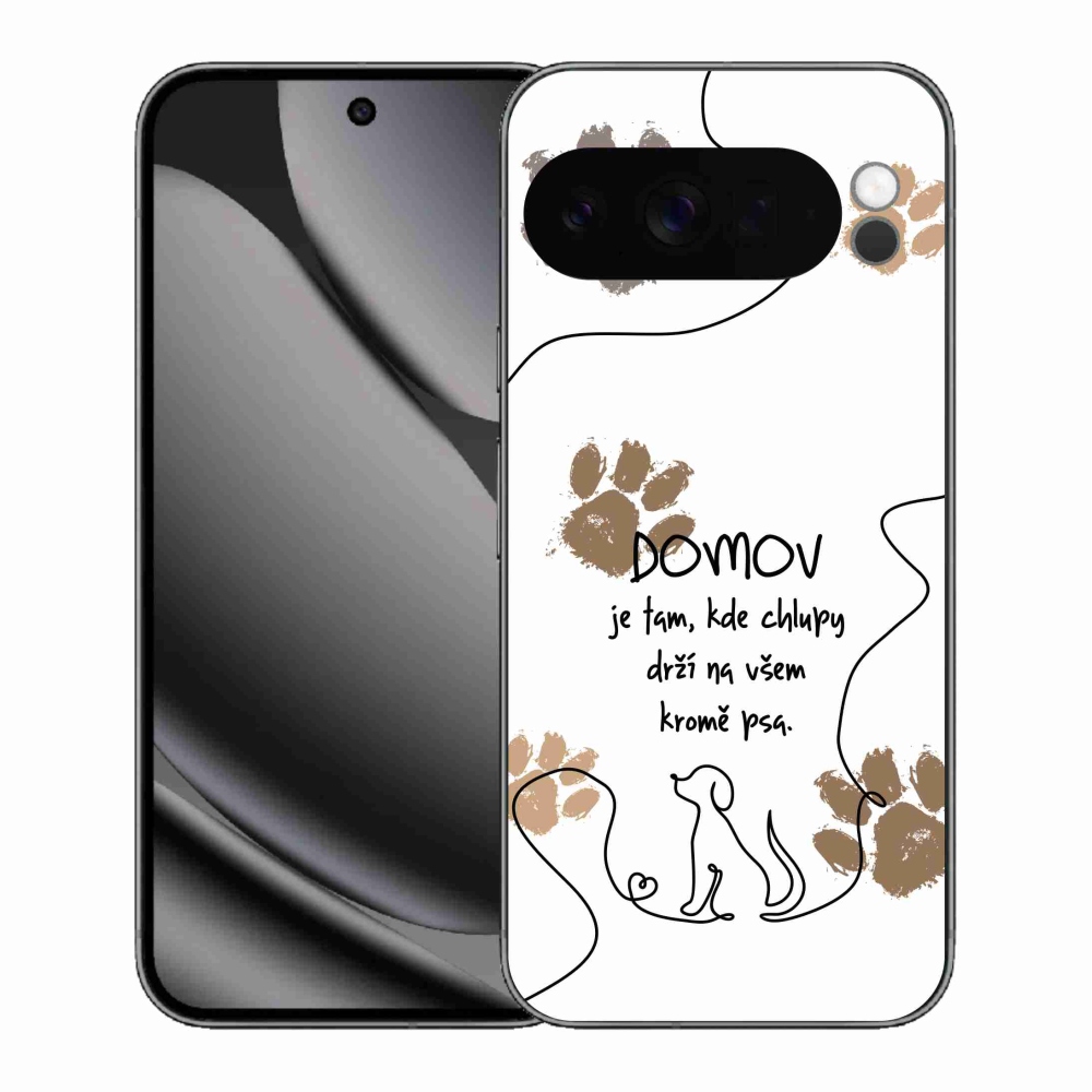 Gélový kryt mmCase na Google Pixel 10 Pro XL - psí motív biele pozadie