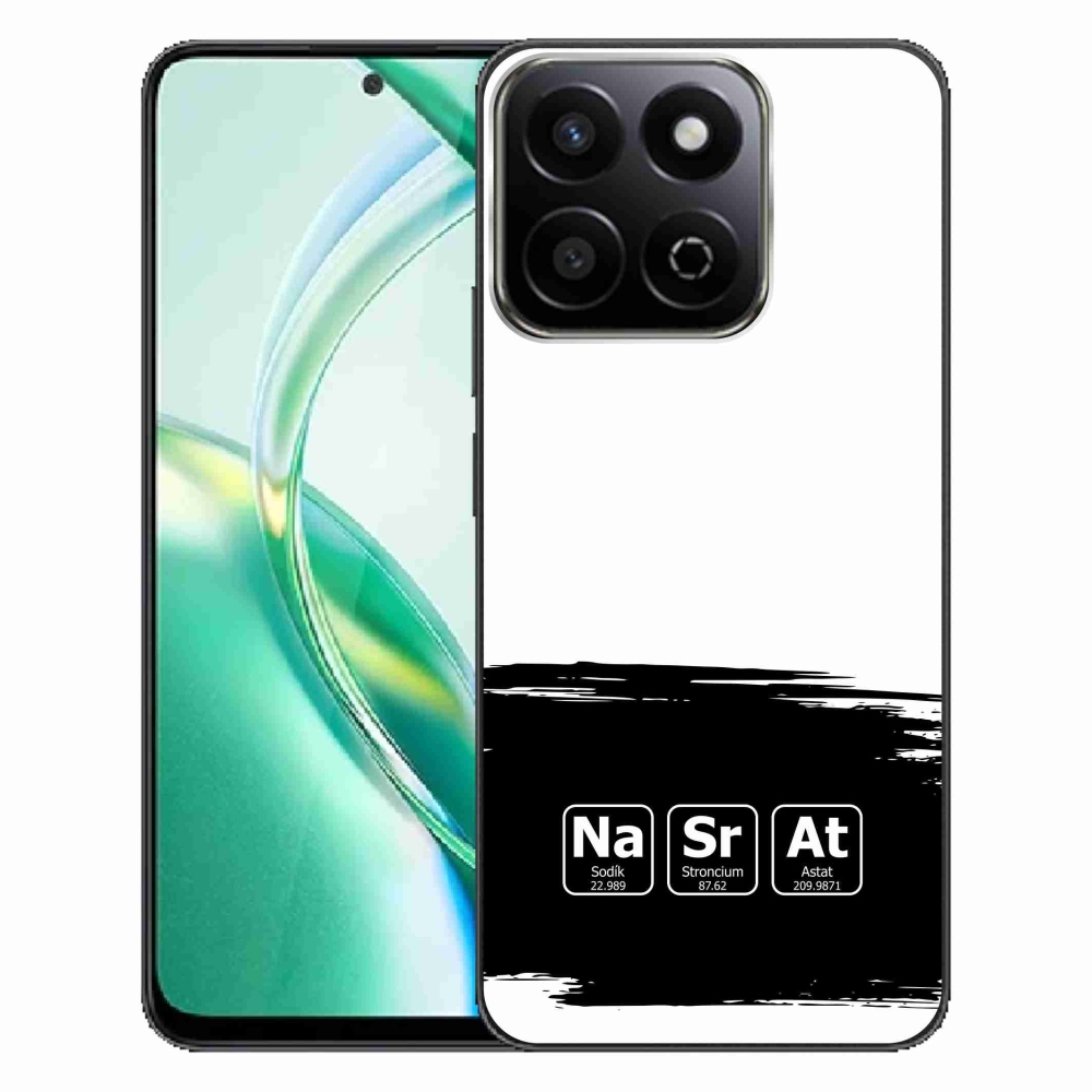 Gélový kryt mmCase na Honor 200 Smart 5G - chemické prvky čiernobiele pozadie