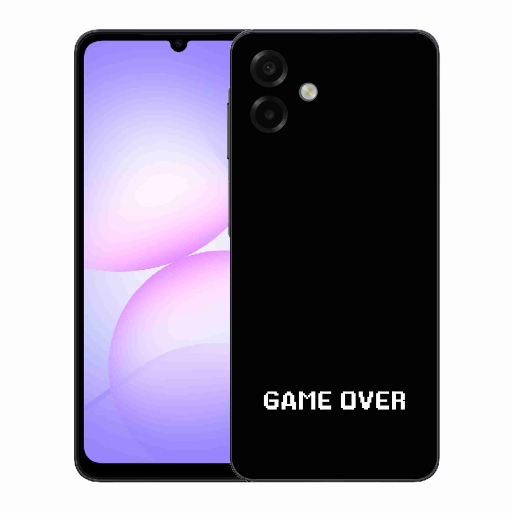 Gélový kryt mmCase na Samsung Galaxy A07 4G - game over čierne pozadie