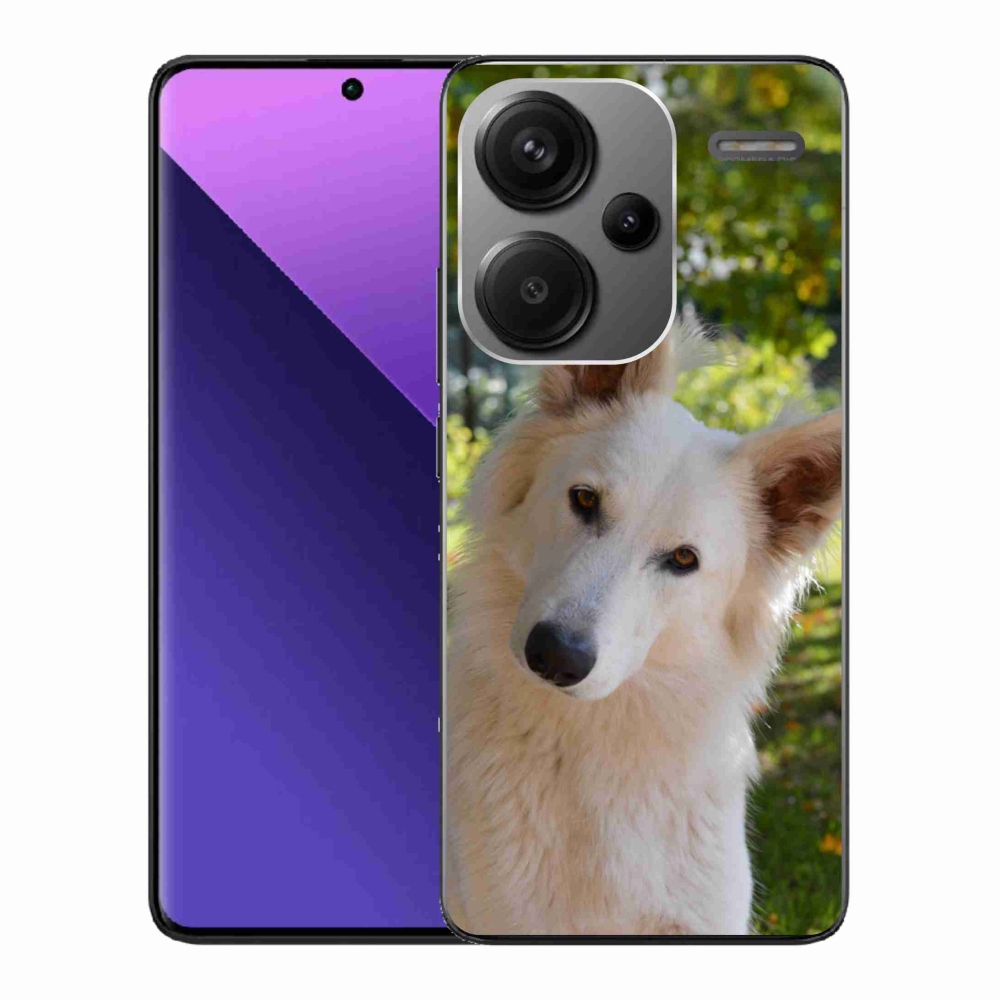 Gélový kryt mmCase na Xiaomi Redmi Note 13 Pro+ 5G - biely švajčiarsky ovčiak 1