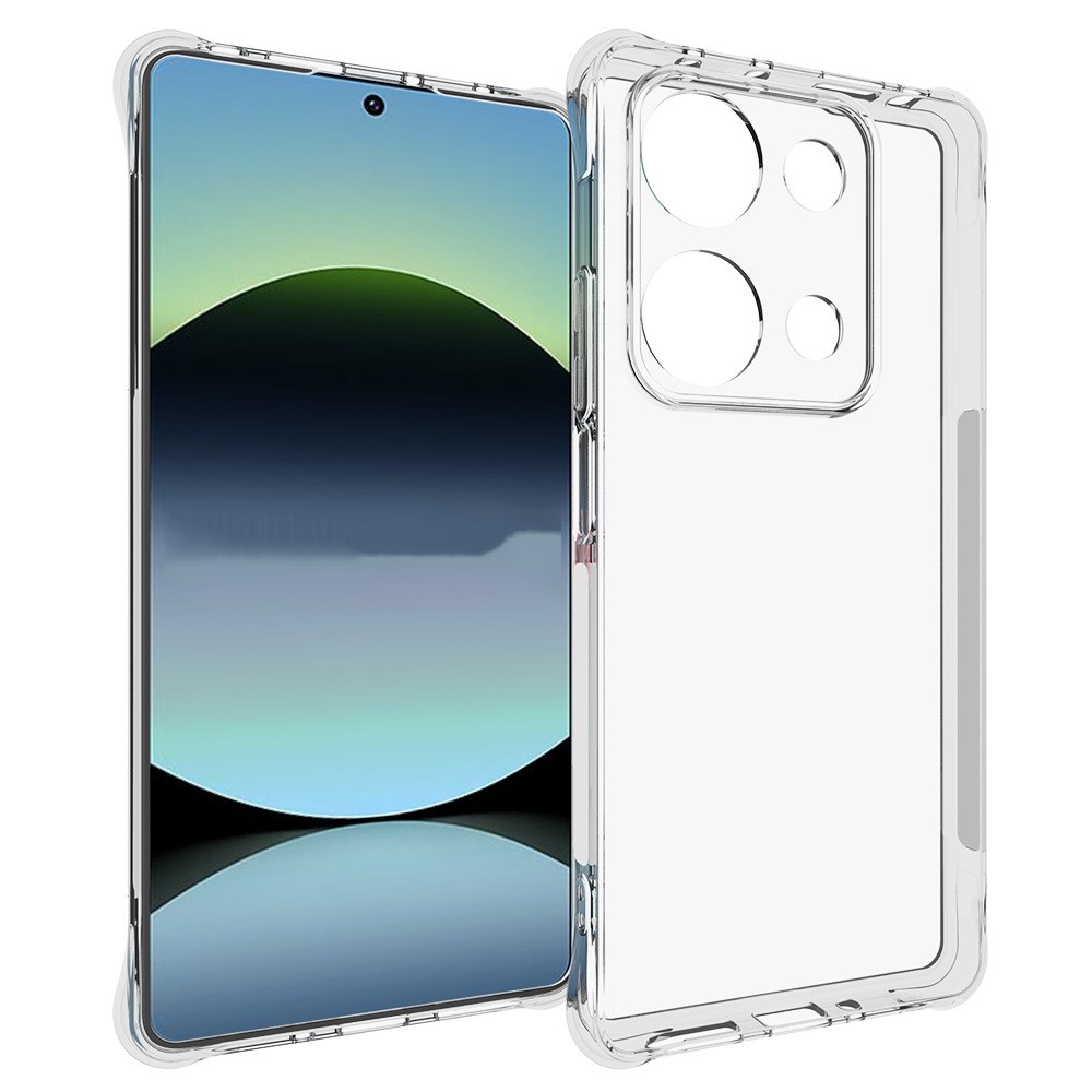 Priehľadný gélový obal s vystuženými rohmi na Xiaomi Redmi Note 14S