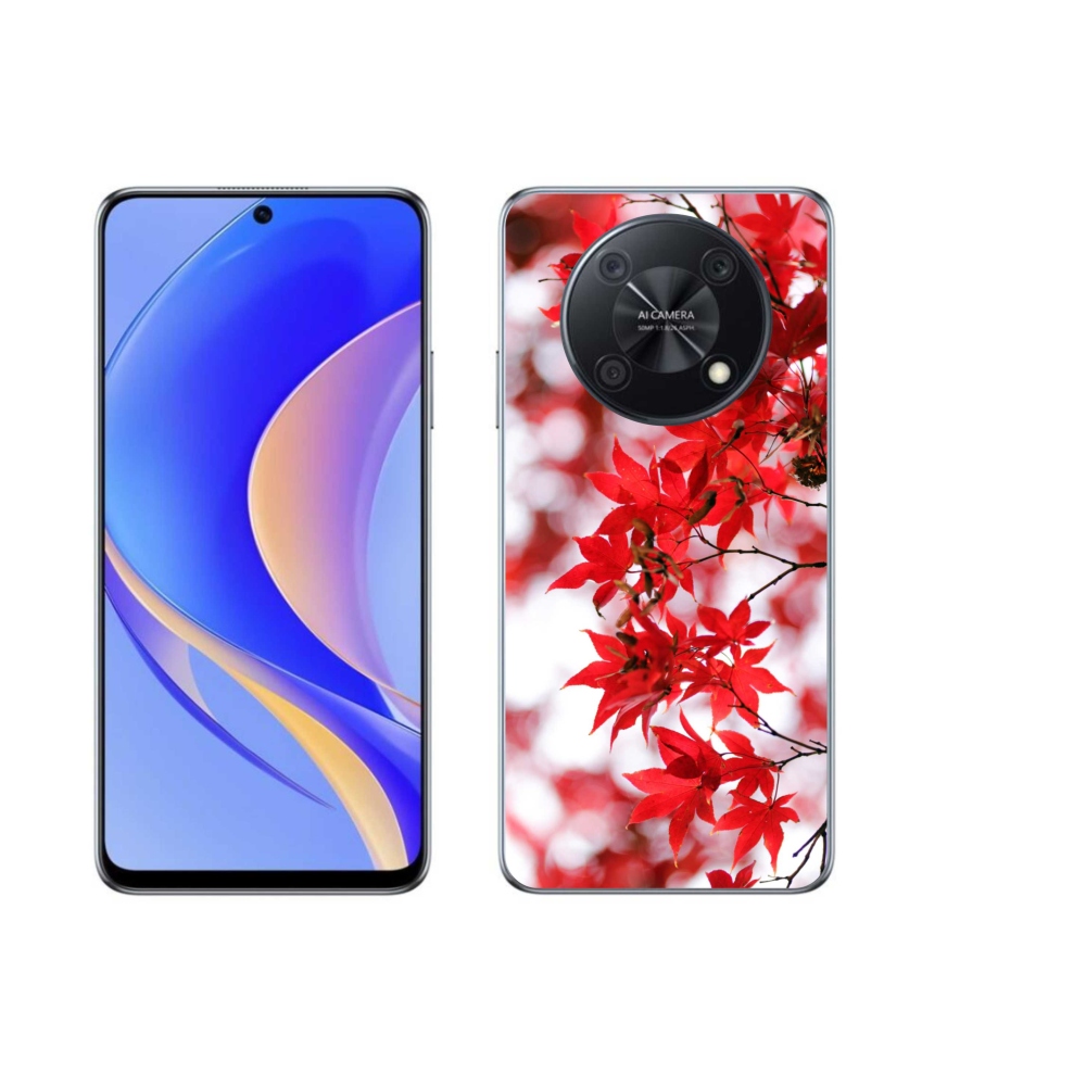 Gélový kryt mmCase na Huawei Nova Y90 - červené listy