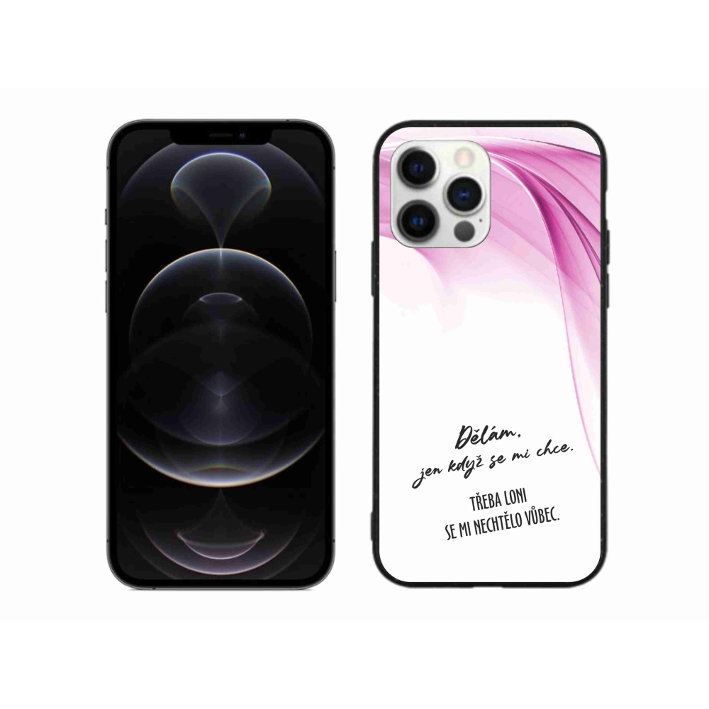 Gélový kryt mmCase na iPhone 12 Pro Max - vtipný text 12 biele pozadie