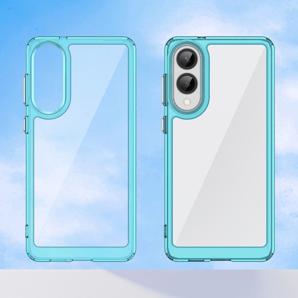 Gélový obal s pevným chrbtom na Samsung Galaxy S25 Edge - svetlomodrý