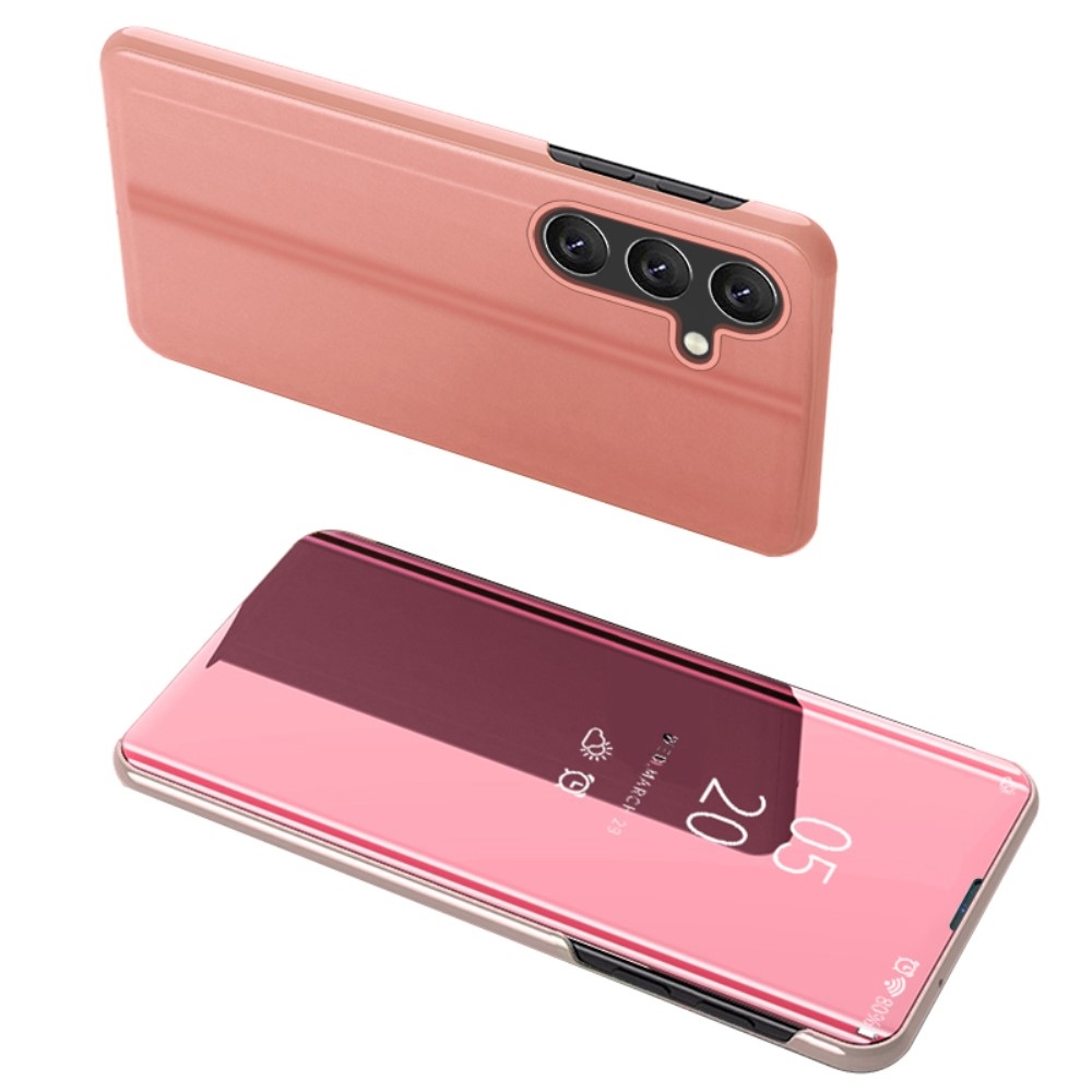 Clear zatvárací kryt s priehľadným predkom na Samsung Galaxy A35 5G - ružovozlatý