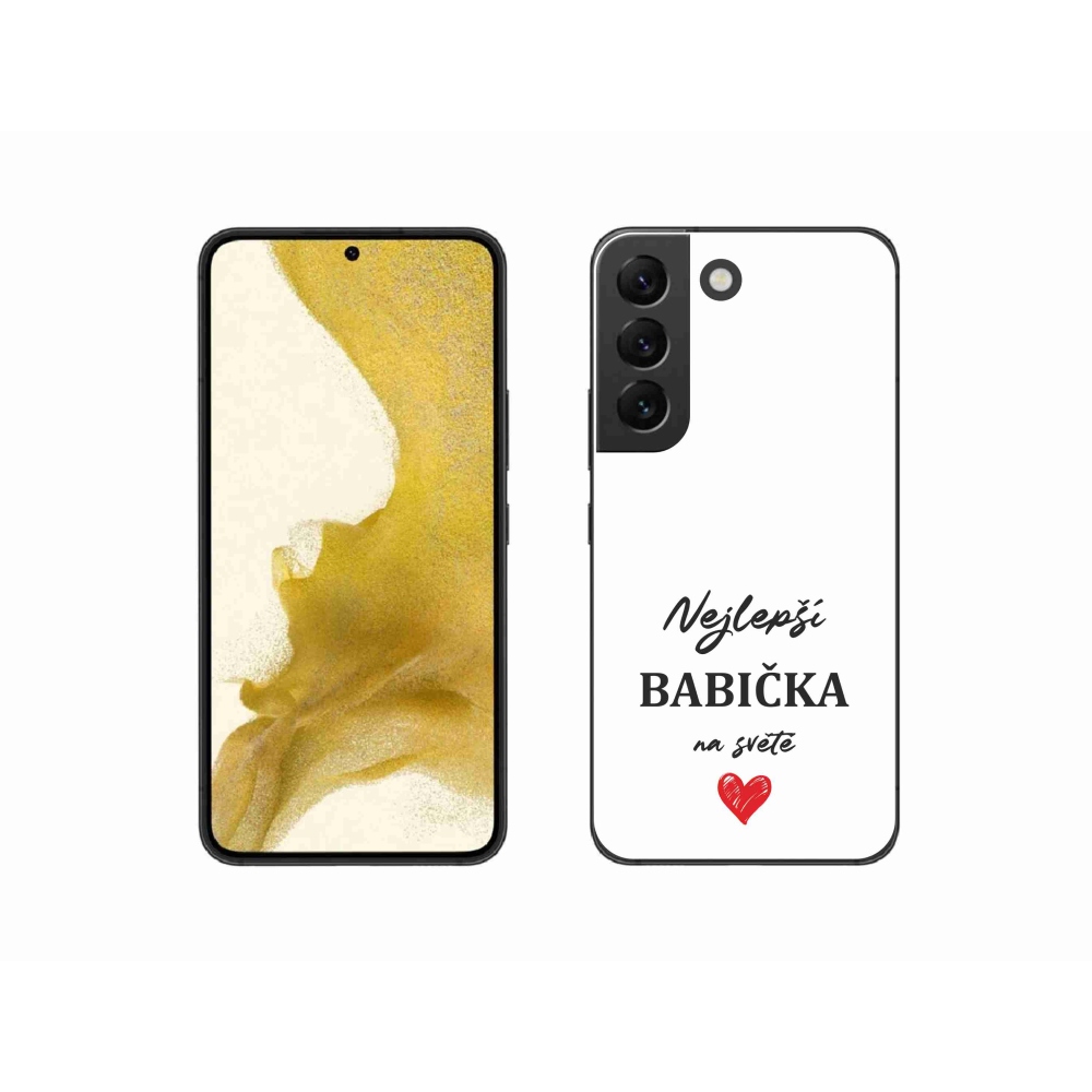 Gélový kryt mmCase na Samsung Galaxy S22 5G - najlepšia babička 1 biele pozadie