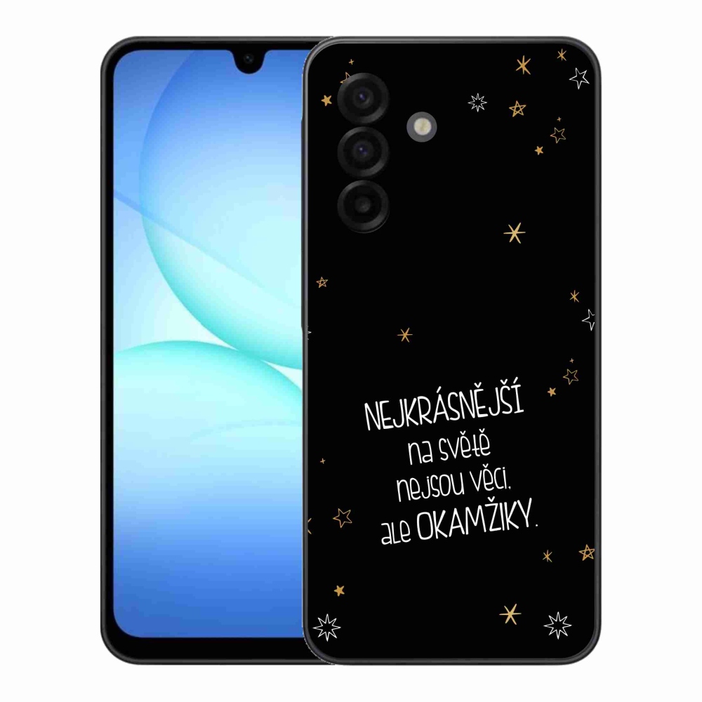 Gélový kryt mmCase na Samsung Galaxy A17 4G/5G - citát 4 čierne pozadie