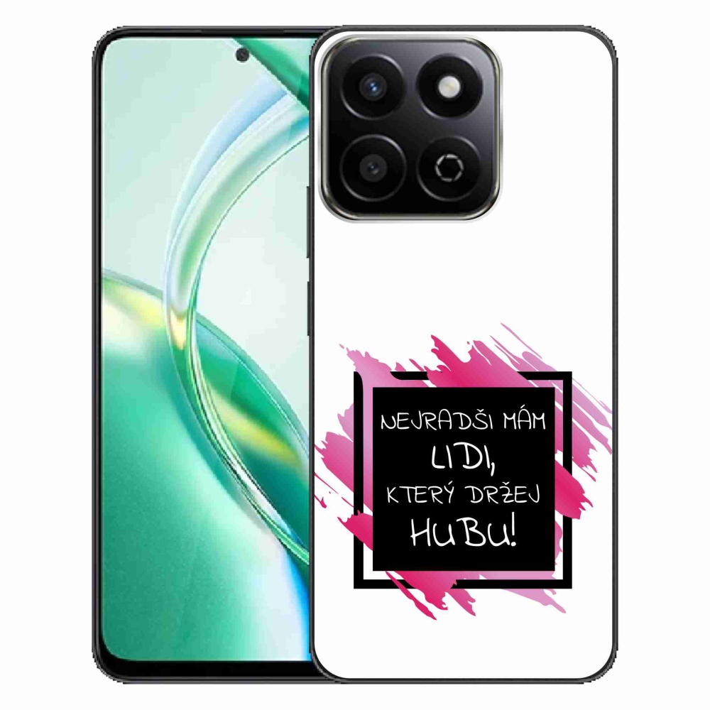 Gélový kryt mmCase na Honor 200 Smart 5G - vtipný text 7 čiernobiele pozadie
