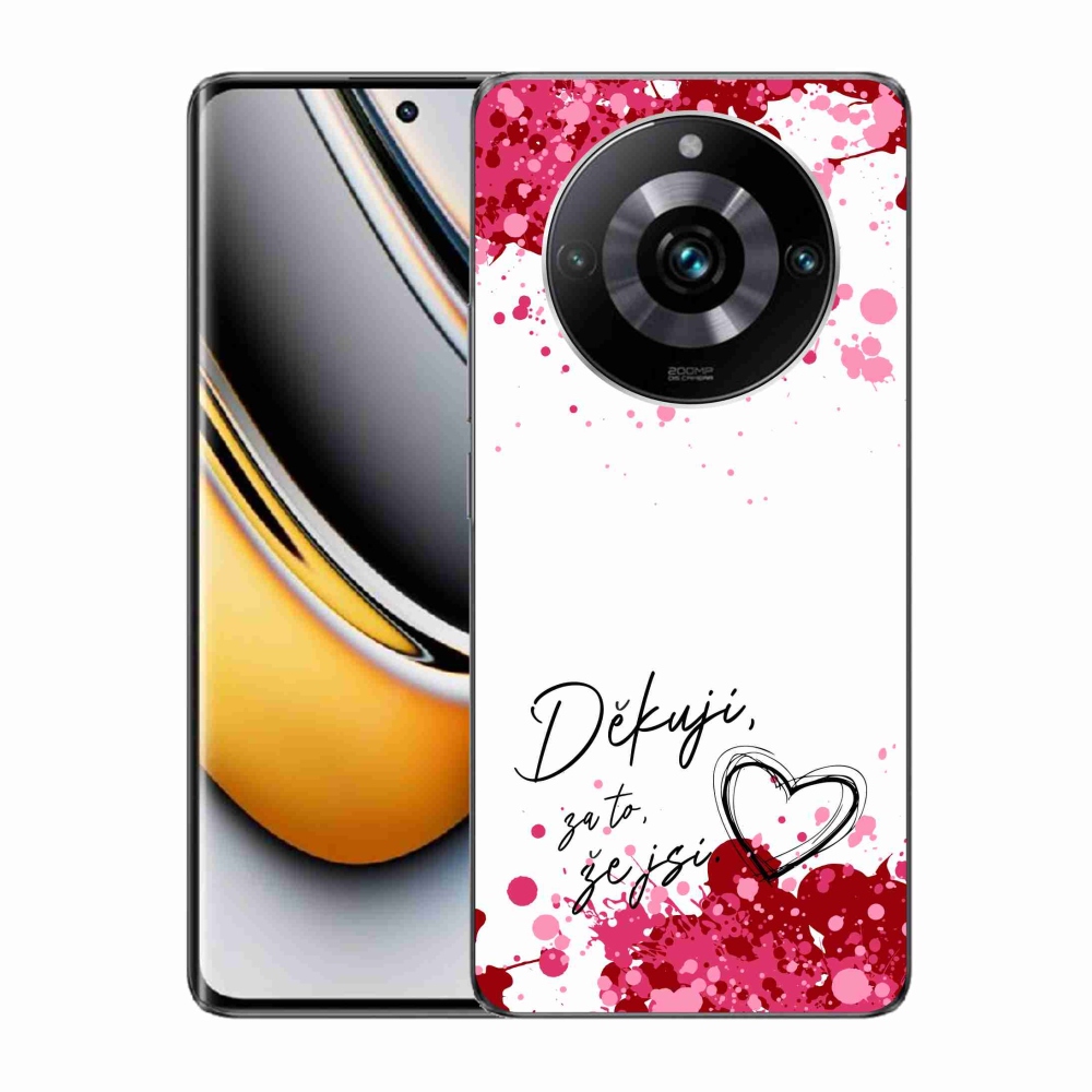 Gélový kryt mmCase na Realme 11 Pro/11 Pro+ - zamilovaný text 2 biele pozadie