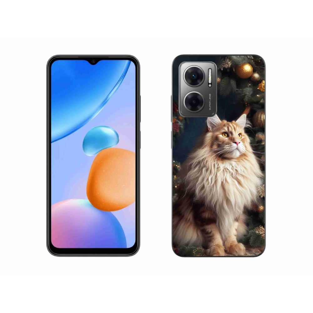 Gélový kryt mmCase na Xiaomi Redmi 10 5G - mačka pri stromčeku