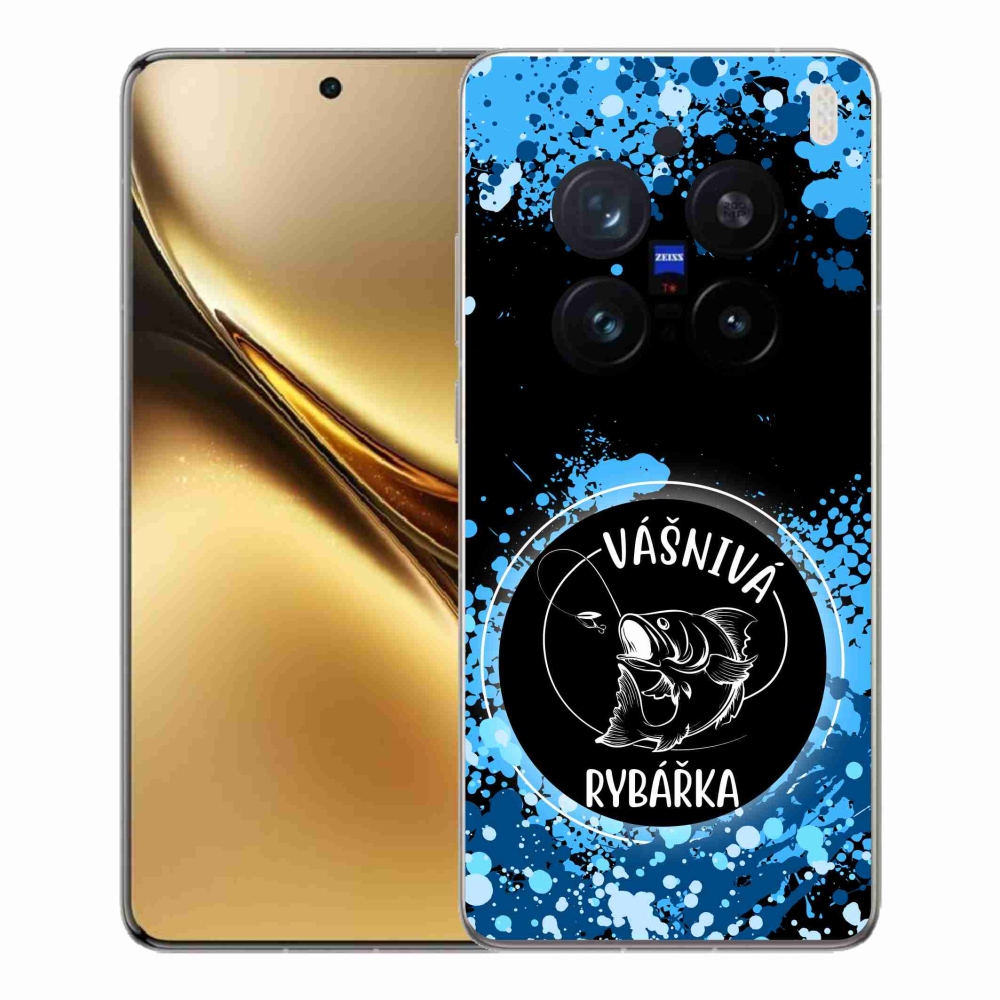 Gélový kryt mmCase na Vivo X200 Pro 5G - vášnivá rybárka čierne pozadie