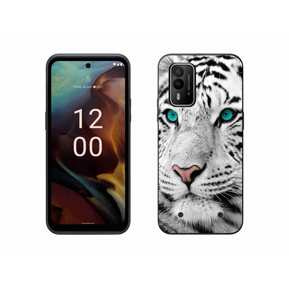 Gélový kryt mmCase na Nokia XR21 - biely tiger