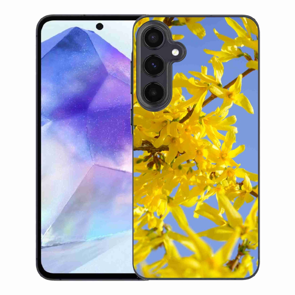 Gélový kryt mmCase na Samsung Galaxy A55 5G - žlté kvety