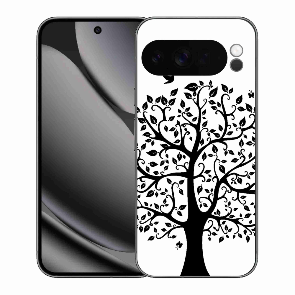 Gélový kryt mmCase na Google Pixel 10 Pro XL - čiernobiely strom