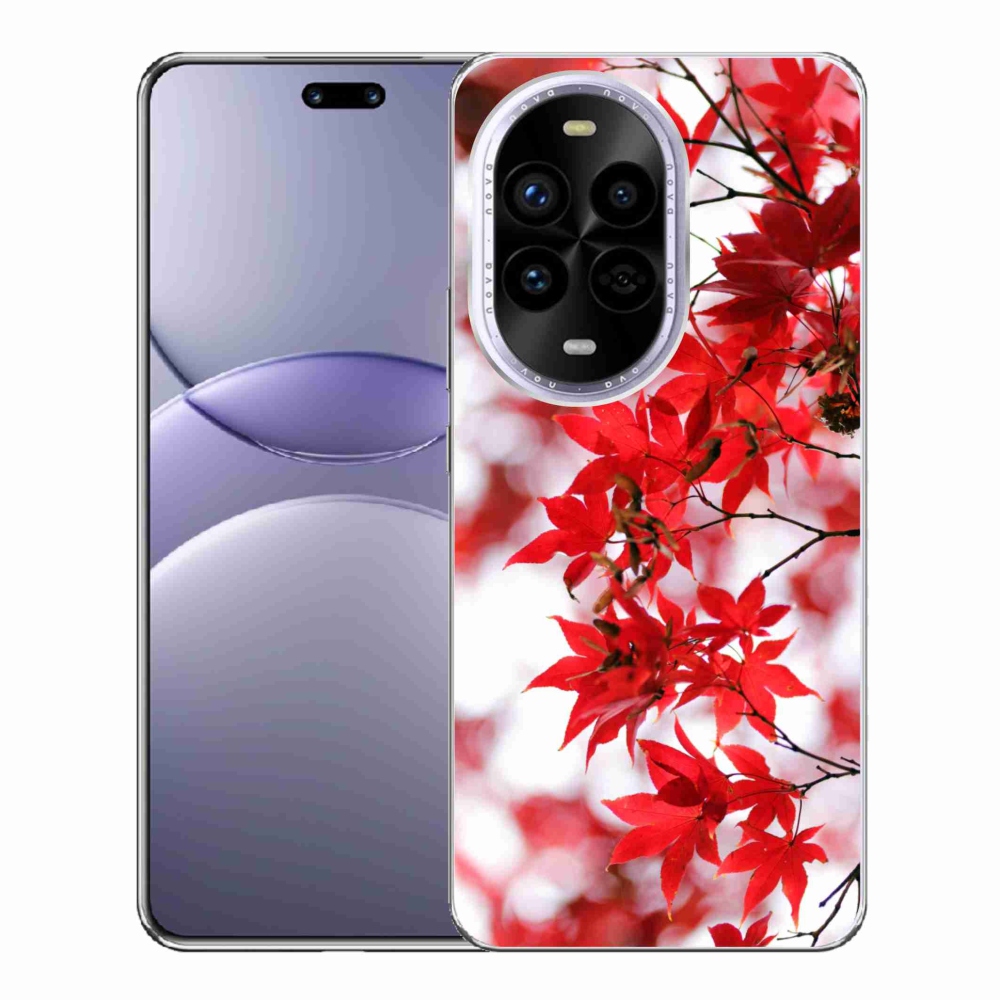 Gélový kryt mmCase na Huawei Nova 13 Pro 5G - červené listy