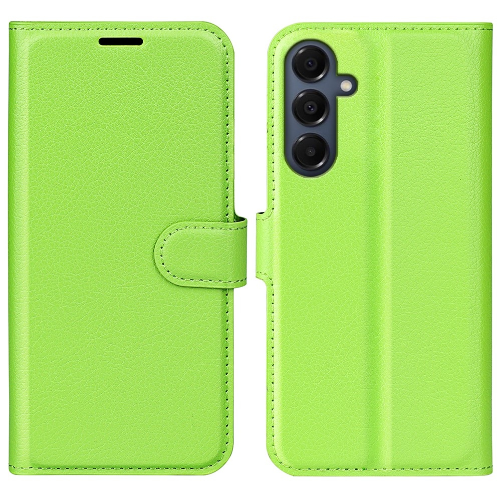 Litchi knižkové púzdro na Samsung Galaxy A17 5G - zelené