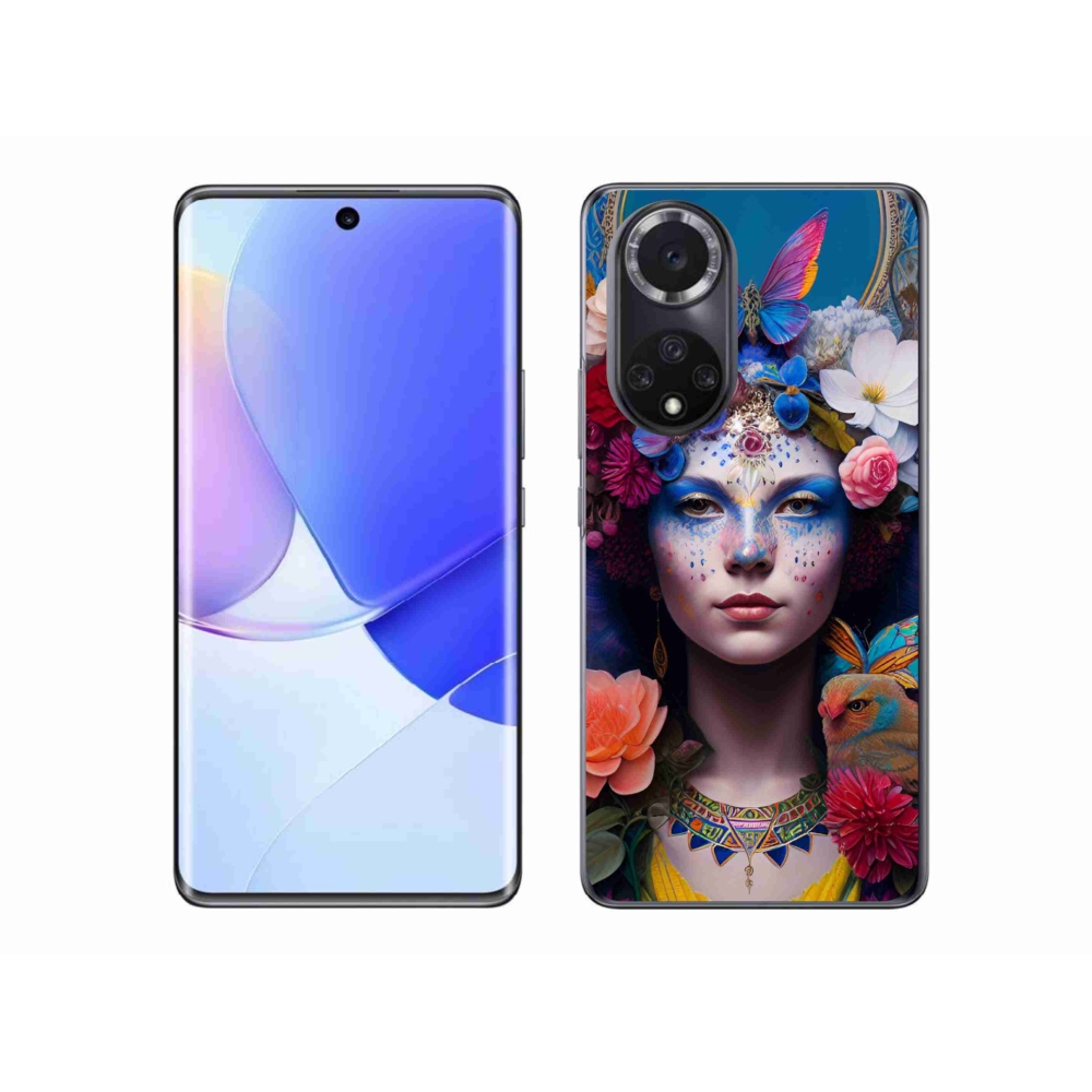 Gélový kryt mmCase na Honor 50 - žena s kvetinami