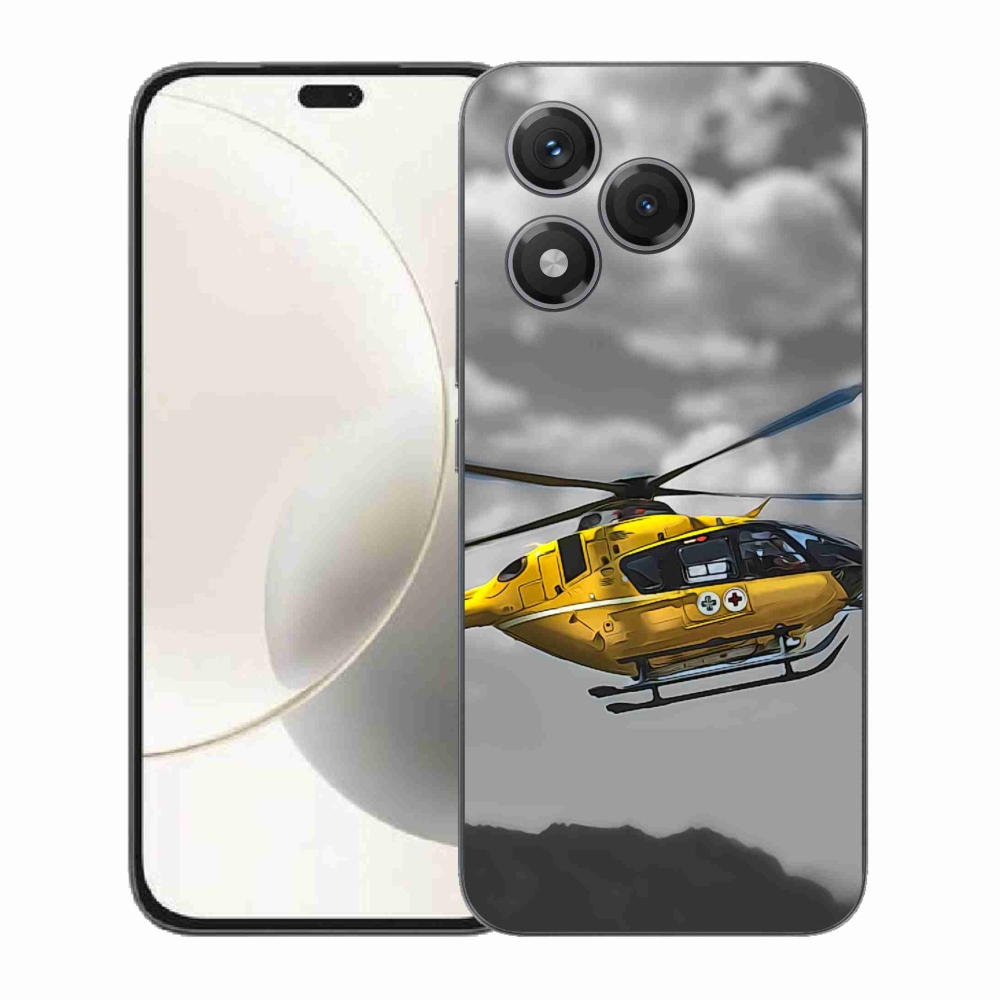 Gélový kryt mmCase na Honor 400 Lite - žltá helikoptéra