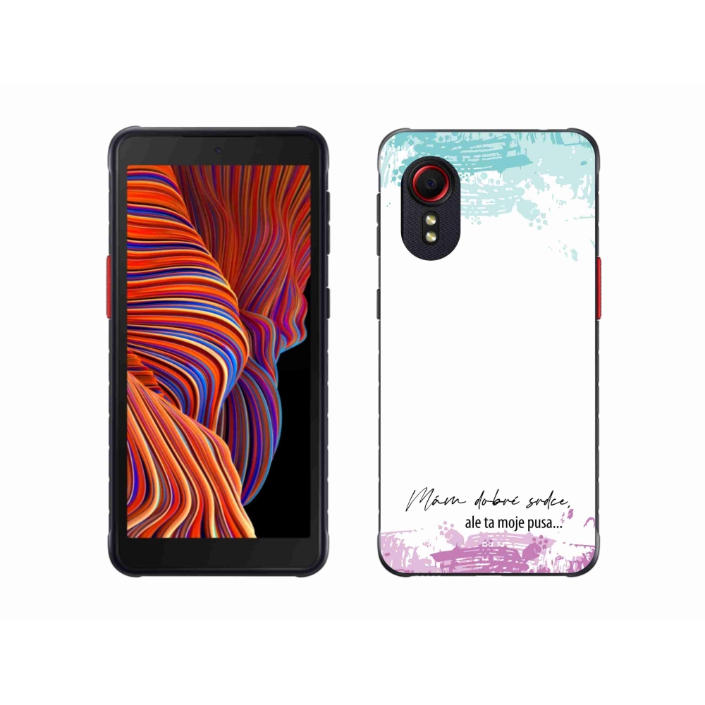 Gélový kryt mmCase na Samsung Galaxy Xcover 5 - vtipný text 3 biele pozadie