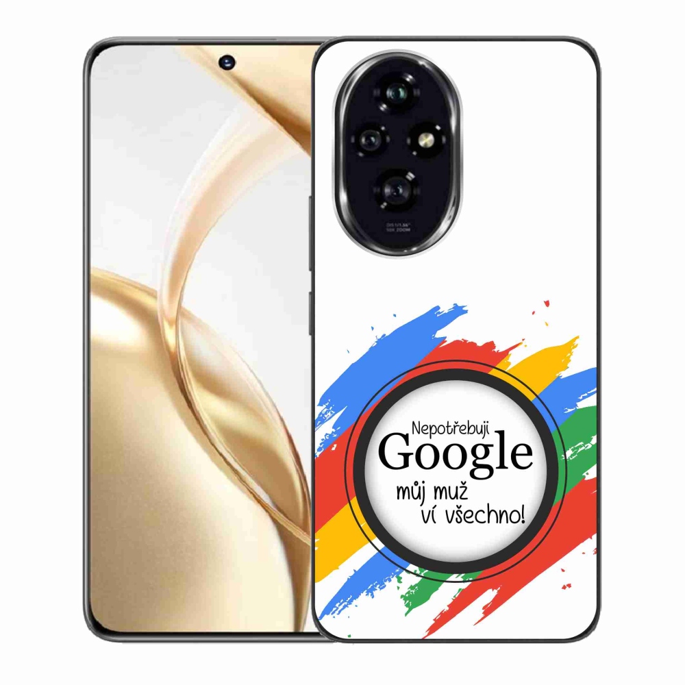 Gélový kryt mmCase na Honor 200 5G - muž vie všetko biele pozadie