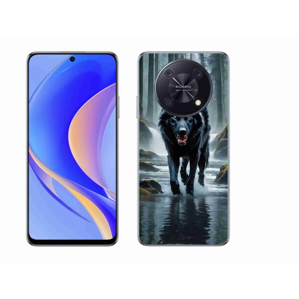 Gelový kryt mmCase na Huawei Nova Y90 - černý vlk