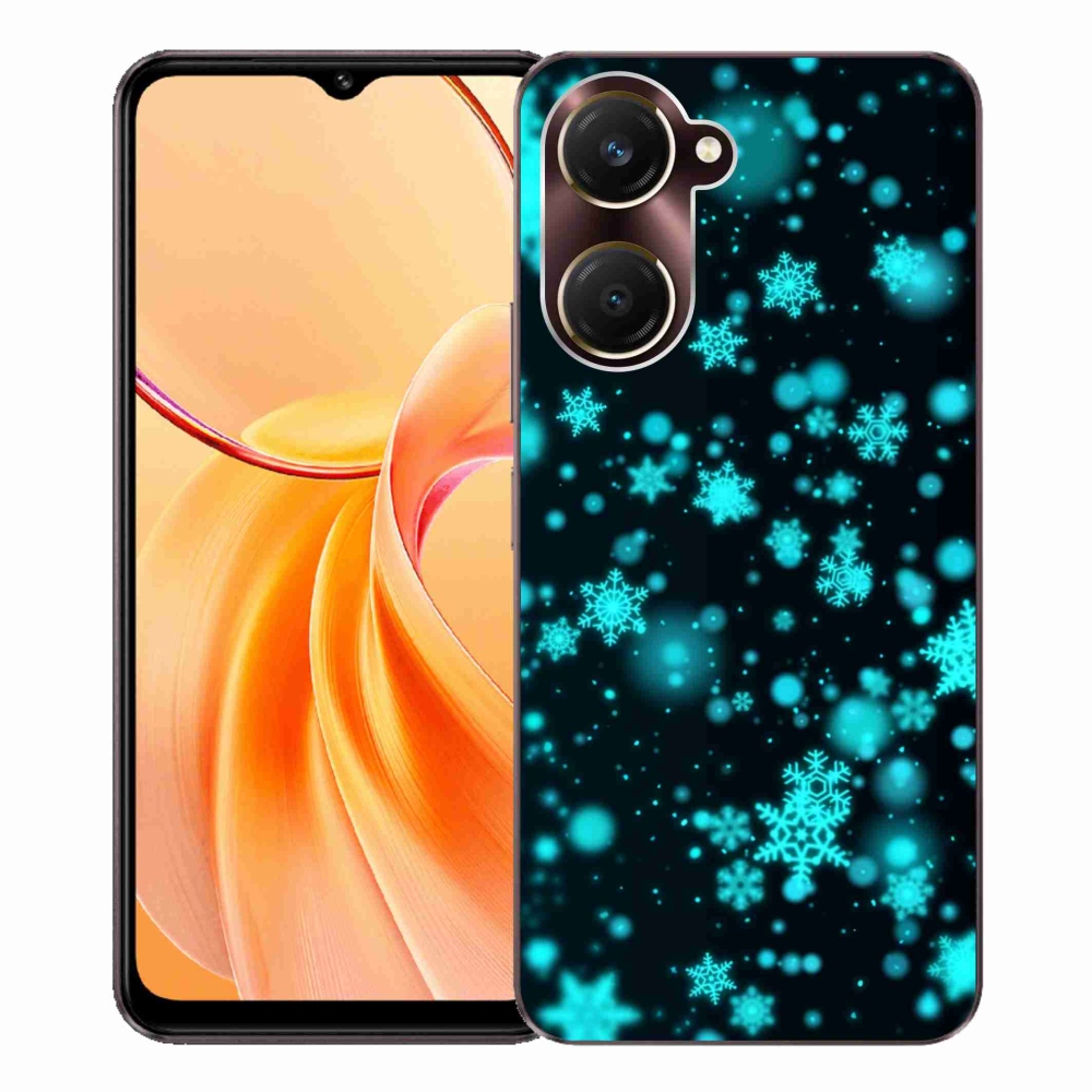 Gélový kryt mmCase na Vivo Y28s 5G - snehové vločky 1
