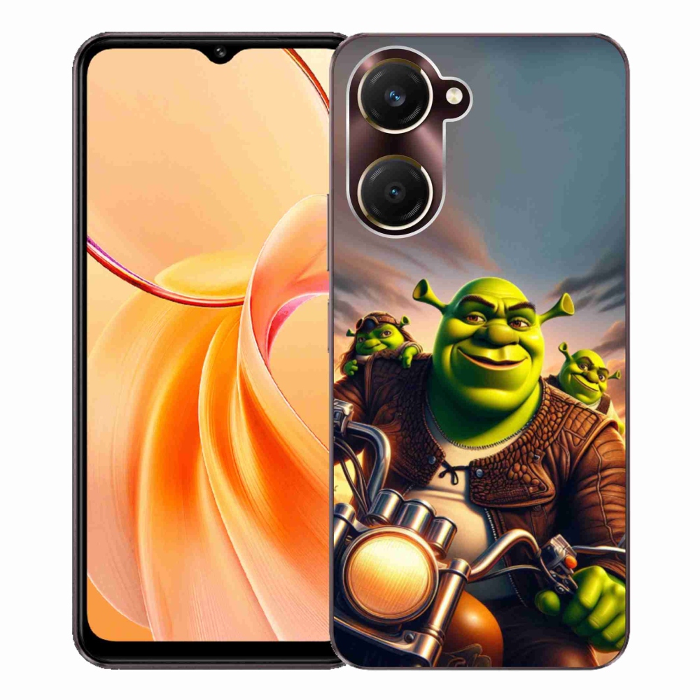 Gélový kryt mmCase na Vivo Y28s 5G - shrek na motorke